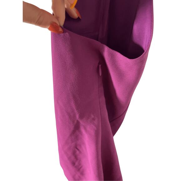 NWT White House Black Market Purple One Shoulder Blouse - Picture 10 of 11